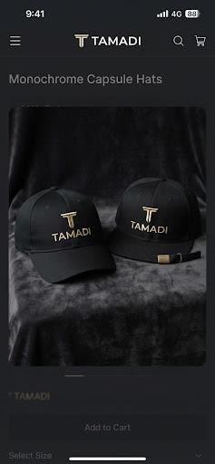 Monochrome structured cap with matte gold 3D embroidery