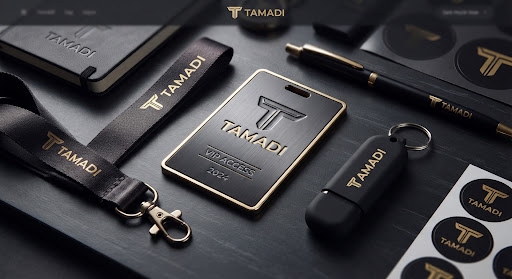 Metallic embossed VIP tags, luxury lanyard bands and silicone USB drives